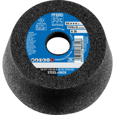 PFERD TOOLS pohárové kotúče 50 ETT 110-20 A 36 SG STEELOX