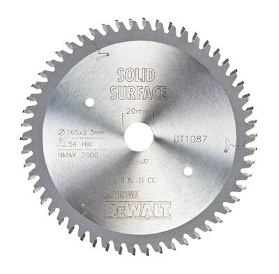 DeWALT KOTUC PIL. PRE PONORNU PILU 165x20 54z CORIAN DT1087