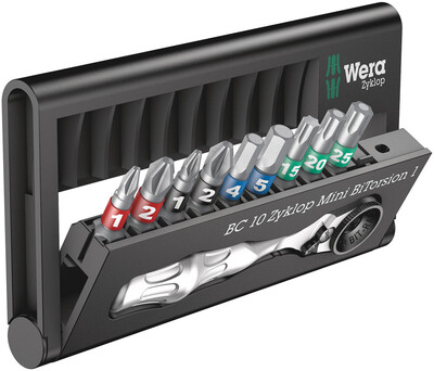 WERA Bit-Check 10 Zyklop Mini BiTorsion 1, 10-dielny