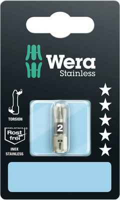 WERA 3855/1 TS SB Bity z nerezovej ocele, PZ 2 x 25 mm
