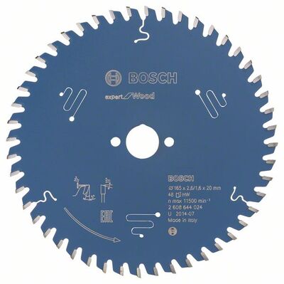 BOSCH 2608644024 - Pílový kotúc Expert for Wood 165 x 20 x 2,6 mm, 48