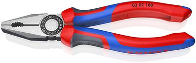 KNIPEX 03 02 180 SB Kombinované kliešte čierne atramentované 180 mm