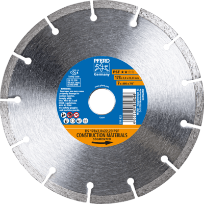 PFERD TOOLS Diamantové nástroje pre stavebný priemysel DS 178 x 2,0 x 22,23 PSF