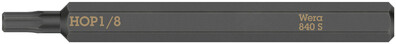 WERA 840 S Hex-Plus Bity na skrutky s vnútorným šesťhranom pre rázové skrutkovače, 1/8" x 70 mm