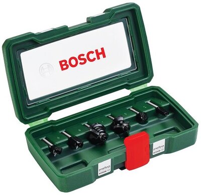 BOSCH 2607019464 - 6-dielna súprava TC fréz (6 mm stopka)