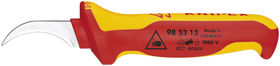 KNIPEX 98 53 13 Odizolovacie nože izolovaná multi-komponentná rukoväť, VDE testovaná 190 mm