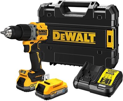 DeWALT DCD805E2T akkus ütvefúró 18V, 2x1,7Ah Powerstack akkumulátor