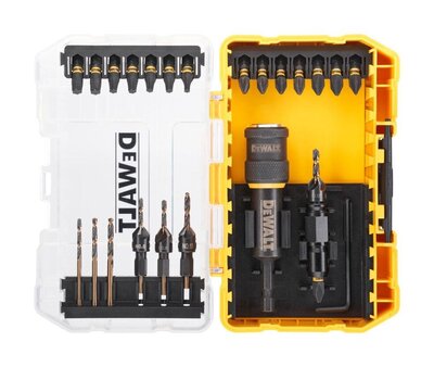 DeWALT Süllyesztett fúrókészlet 22 részes FLEXTORQ DT70779T