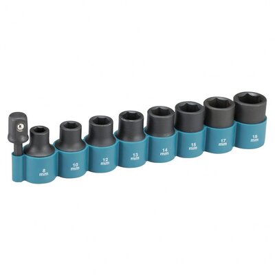 MAKITA B-54645 -Sada nástrčkových kľúčov + adaptér 1/4" na 1/2"