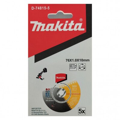 MAKITA D-74815-5 - Rezný kotúč na oceľ pre DMC300 - 5 kusové balenie