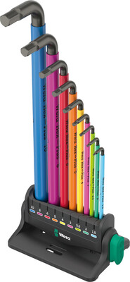 WERA 950/9 Hex-Plus Multicolour 3 sada úhlových kľúčov, metrické, BlackLaser, 10-dielna