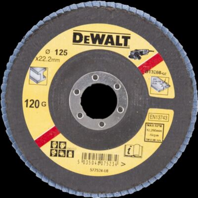 DeWALT KOTUC BRUSNY LAMELOVÝ NA KOV 125MM*22,2*120G DT3268