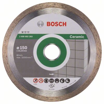 BOSCH Diamantový rezací kotúc Standard for Ceramic 150 x 22,23 x 1,6 x 7 mm