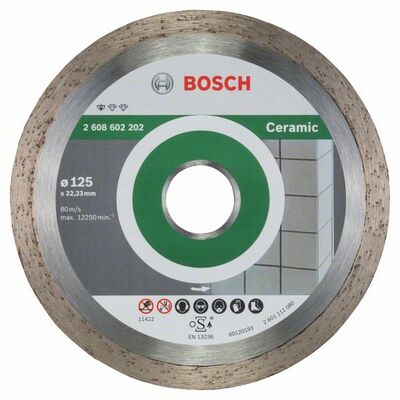 BOSCH Diamantový rezací kotúc Standard for Ceramic 125 x 22,23 x 1,6 x 7 mm