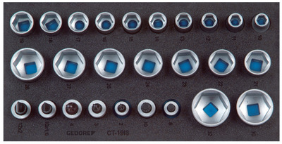 GEDORE 1500 CT1-19 IS Sada nástrčných kľúčov 1/2" v module Check-Tool