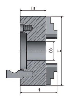 OPTIMUM 4-čelné sklíčidlo s centrickým upínaním ø 200 mm Camlock 5
