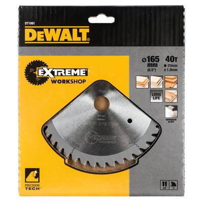 DeWALT KOTÚC PÍLOVÝ 165X20MM 40Z /DWS520 DT1091