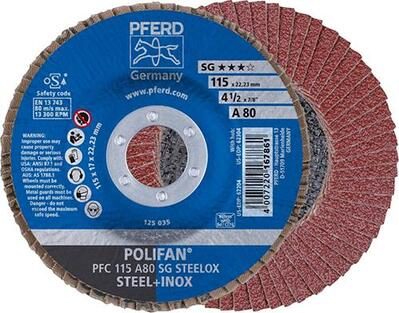 PFERD Kotúč lamelový 115 Z120 A oceľ inox plast PFC SG Pferd