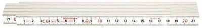 HULTAFORS Meter skladací 2M x 15mm plast biely EG III Hultafors