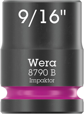 WERA 8790 B Nástrojová hlavica Impaktor s pripojovacím rozmerom 3/8", 9/16" x 30 mm