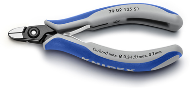 KNIPEX 79 02 125 S1 Presné bočné cvikacie kliešte pre elektroniku napr. pre otvorené plastové konekt