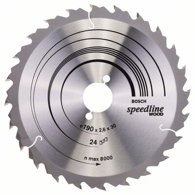 BOSCH 2608640801 - Pílový kotúc Speedline Wood 190 x 30 x 2,6 mm, 24