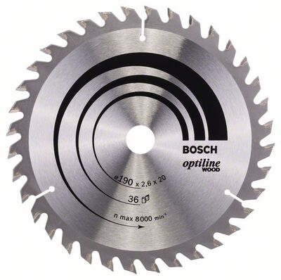 BOSCH 2608640613 - Pílový kotúc Optiline Wood 190 x 20/16 x 2,6 mm, 36