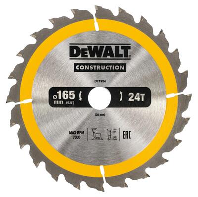 DeWALT Fűrészlap fémhez 165/20TK 24z DT1934