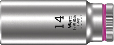 WERA 8790 HMA Deep Nástrojná hlavica, upínacia časť 1/4", 14 x 50 mm