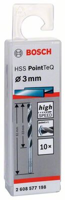BOSCH Skrutkovitý vrták HSS PointTeQ 3,0 mm