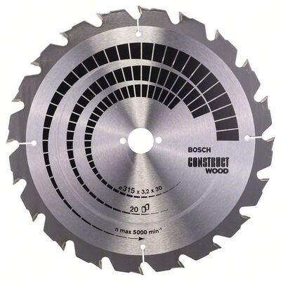 BOSCH 2608640691 - Pílový kotúc Construct Wood 315 x 30 x 3,2 mm, 20