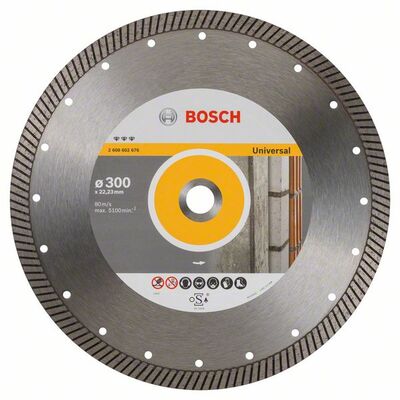 BOSCH Diamantový rezací kotouc Best for Universal Turbo 300 x 22,23 x 3 x 15 mm