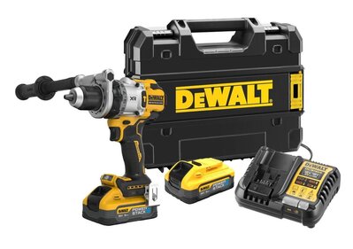 DeWALT  Vŕtačka / Skrutkovač s príklepom, 18V XR POWERSTACK 2x 5,0Ah bezuhlíková DCD1007H2T