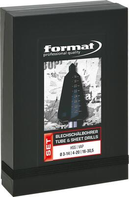 FORMAT Sada vrtákov stupňovitých 3 diel 3 - 30,5mm HSS Format