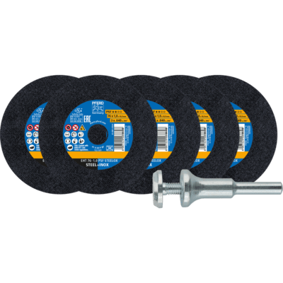 PFERD TOOLS Rezné kotúče STARTKIT EHT 76-1,0 PSF STEELOX/10 (5+1)