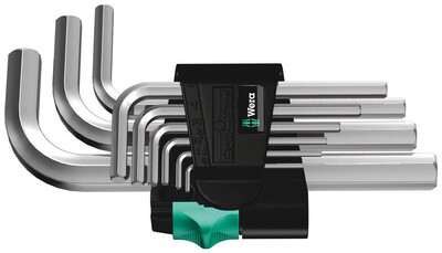 WERA 950/9 Hex-Plus 5 Sada uhľových kľúčov, metrická, chrómovaná, 9-dielna