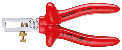GEDORE VDE 8098-160 Kliešte na odstraňovanie izolácie VDE s ponornou izoláciou 160 mm