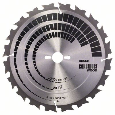 BOSCH 2608640700 - Pílový kotúc Construct Wood 300 x 30 x 2,8 mm, 20