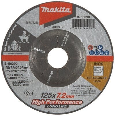 MAKITA Kotúč brúsny 125x7,2x22mm - B-56390