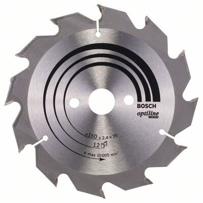BOSCH Pílový kotúc Optiline Wood 150 x 20/16 x 2,4 mm, 12
