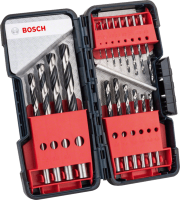 BOSCH Csigafúró HSS PointTeQ, ToughBox készlet 18 db