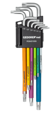 GEDORE RED Sada kľúčov torx 9 diel T10-T50 farebné R36401009 Gedore Red