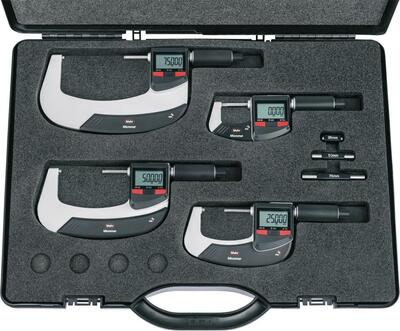 Sada mikrometrov digi 0-100/0,001mm IP65 Integrated Wireless Mahr