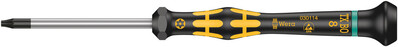 WERA 1567 Šroubováky TORX® BO ESD Kraftform Micro s otvorem v profilu TORX®, TX 8 BO x 60 mm