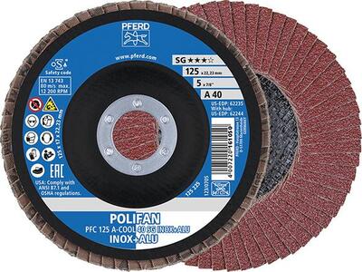 PFERD Kotúč lamelový 125 Z40 A-COOL inox alu PFC SG Pferd