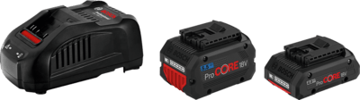 BOSCH 1 x ProCORE18V 4.0Ah + 1 x ProCORE18V 5.5Ah + GAL 1880 CV - 1 600 A02 14A