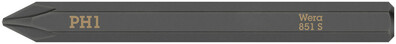 WERA 851 S Bity na skrutky s krížovou drážkou Phillips pre rázové skrutkovače, PH 1 x 70 mm