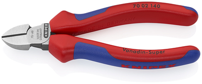 KNIPEX 70 02 140 SB Bočné cvikacie kliešte s multi-komponentnými úchopmi čierne atramentované 140 mm
