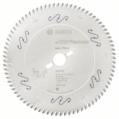 BOSCH Pílový list do okružnej píly Top Precision Best for Wood 250 x 30 x 3,2 mm, 80