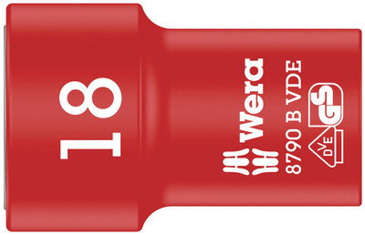 WERA 8790 B Nástavec nástrčných hlavic Zyklop VDE, izolovaný, s pripojovacím rozmerom 3/8", 18 x 46 mm